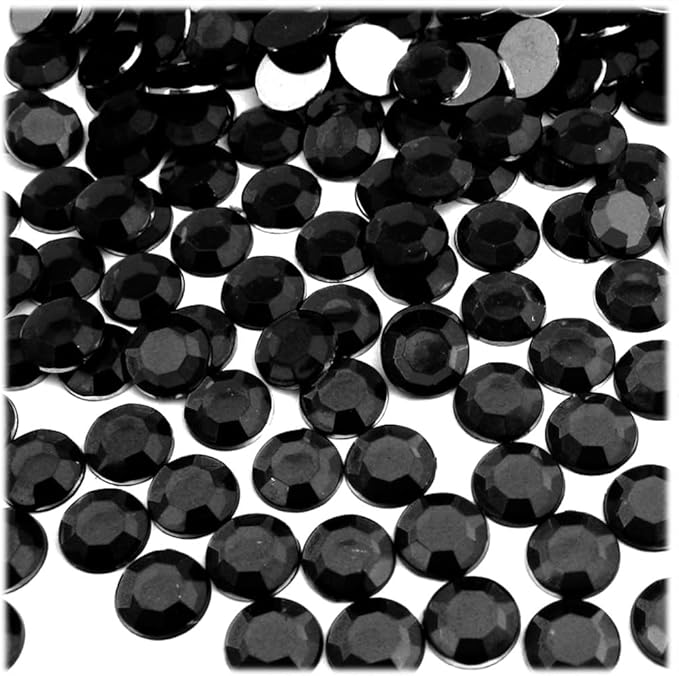 The Crafts Outlet 144pc Rhinestones Round 10mm - Flatback Emerald Green EGR