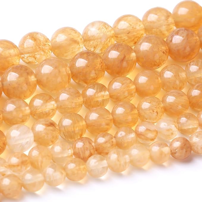 32PCS 12MM Tea Watermenlon Stone Beads Energy Healing Beads for DIY Jewelry Bracelet Necklace Making for Jewelry Making 15Inch