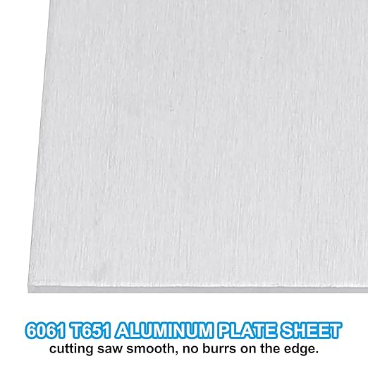 PATIKIL 6061 T651 Aluminum Sheet Metal 12 x 12 x 1/32(0.0315") Inch 3Pcs Flat Plain Aluminum Plate Covered Stock with Protective Film, Heat Rectangle 0.8MM for Lndustry Crafting