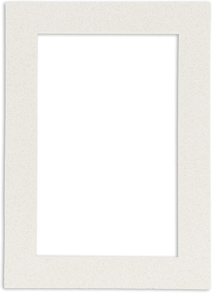 Poster Palooza 8.5x11 Mat Bevel Cut for 7x9 Photos - Acid Free Oyster Shell White Precut Matboard - For Pictures, Photos, Framing - 4-ply Thickness