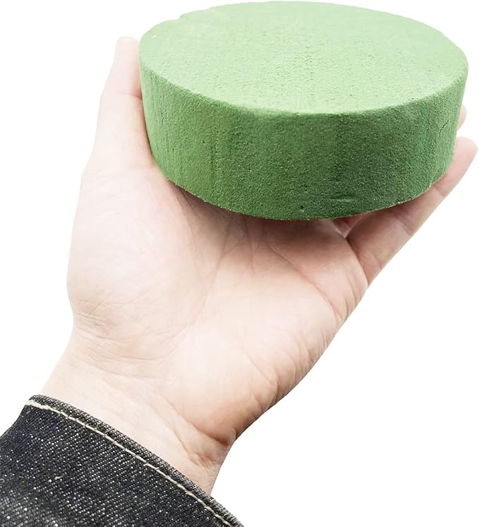 5 Pcs Floral Foam, MYYZMY 4.7 Inch Dry Wet Floral Foam Bricks Round for Artificial Flowers