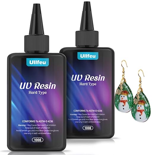 UV Resin 200g Bulk No Odor Upgrade Clear UV Epoxy Resin Kit Hard Fast Cure Jewelry Making Handmade DIY Craft Decoration Coating