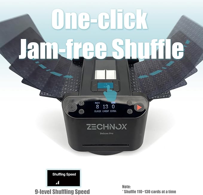 2025 New Smart 2-in-1 Automatic Card Shuffler and Dealer(Support 12 Players) + 12 Wireless Draw Buttons