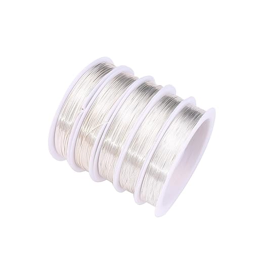 Silver Copper Wire 0.4mm Bead Cord for Bracelet Necklace Charm Beading Jewelry Making 27yard