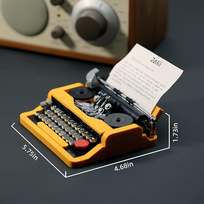 ENJBRICK Typewriter Building Set Compatible with Lego for Adults,Ideas Cute Building Toys for Girls 8-14 Years,Christmas Toys for Kids