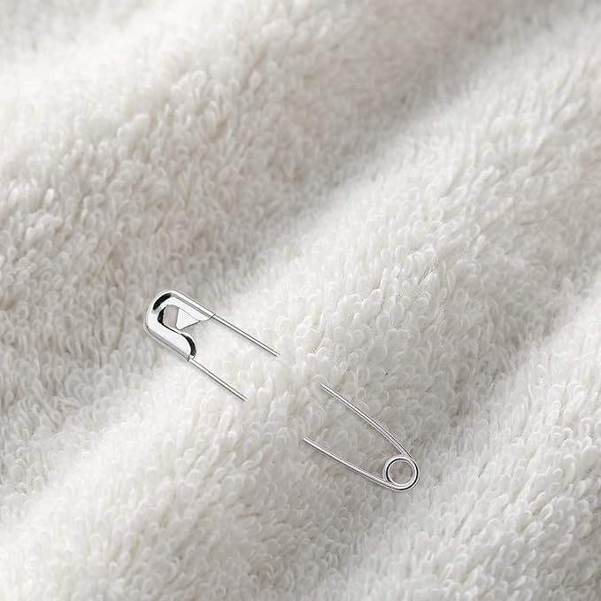 100 PCS 46mm / 1.8 Inch Heavy Duty Quilting Pins, Large Safety Pins Bulk, Silver Metal Sewing Pins, Big Safety Pins for DIY Crafts, Jewelry Making, Baby Clothing (Nickel Plated)