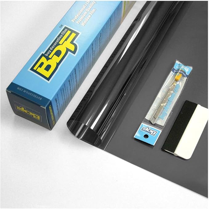 BDF EXNA20 Exterior Window Film Daytime Privacy and Heat Control Natural Black 20 (Dark) - 30in X 14ft