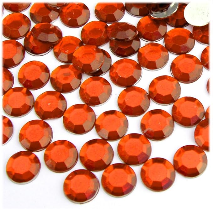 The Crafts Outlet 144pc Rhinestones Round 10mm - Flatback Devil Red Wine
