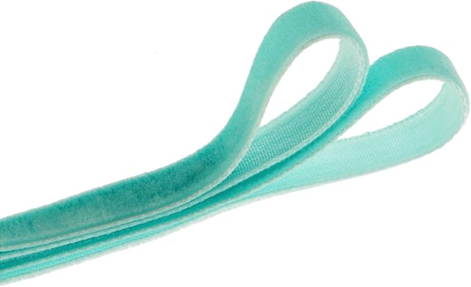 Vintage Turquoise Blue Velvet Ribbon Christmas Ribbon for Gift Wrapping Crafts Christmas Tree Ornaments Garland Decorations, 5/8 Inch X 25Yd