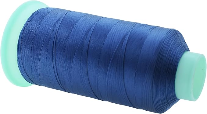 Mandala Crafts Bonded Nylon Thread Denim Heavy Duty Sewing Threads - 1500 YDs Size 69 210D T70 Tex 70 Thread for Leather Jeans Weaving Outdoor Marine Upholstery Threads