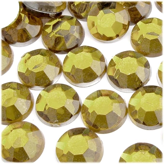 The Crafts Outlet 72pc Rhinestones Round 20mm - Flatback Orange