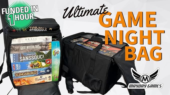 Ultimate Board Game Travel Bag – Durable Storage Case for Up to 10 Games, Water-Resistant, Padded Protection, Adjustable Strap & Handles – Perfect for Game Nights, Conventions & Tournaments
