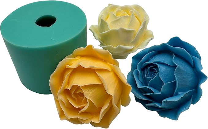 3D Rose Flower Soap Candle Wax Mold Resin Epoxy Decorated Craft Silicone Molds Chocolate Mousse Cake Mould