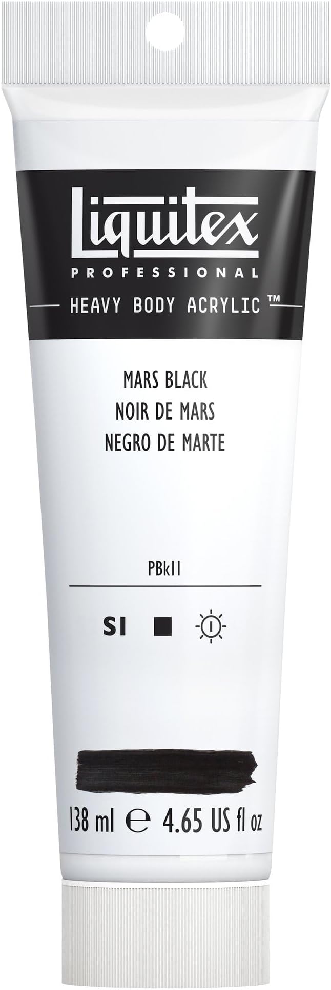 Liquitex Professional Heavy Body Acrylic Paint, 4.65-oz (138ml) Tube, Mars Black