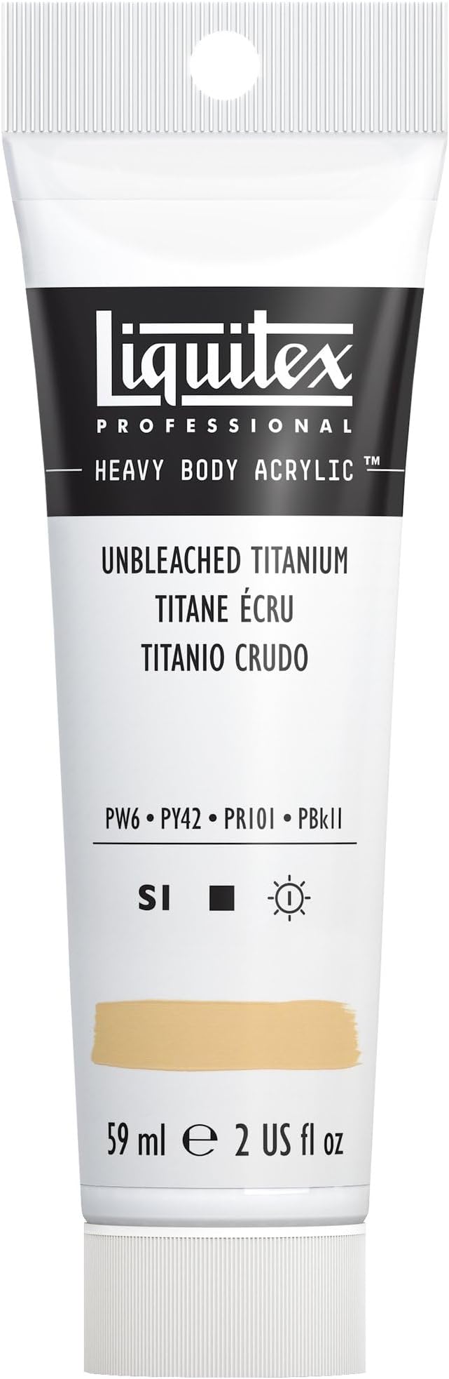 Liquitex Professional Heavy Body Acrylic Paint, 2-oz (59ml) Tube, Unbleached Titanium