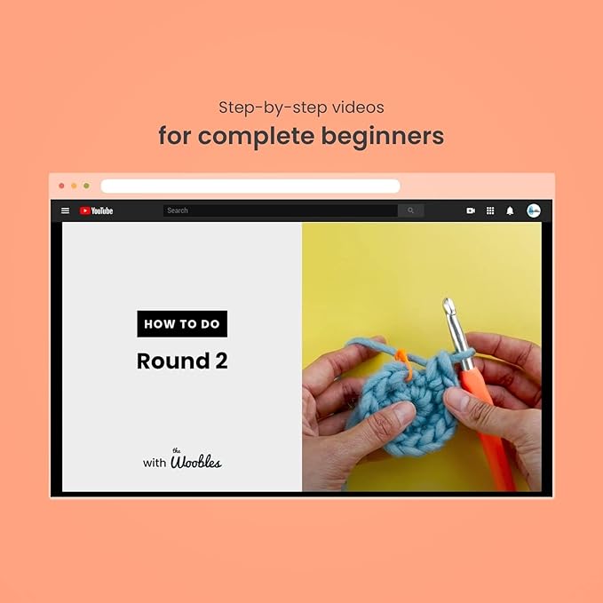 The Woobles Crochet Kit for Beginners - Easy Arts and Crafts Knitting & Crochet Animals Kit As Seen On Shark Tank - Kiki The Chick