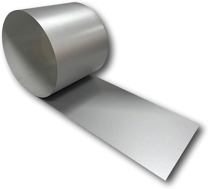 Eagle 1-24 Gauge KYNAR 500 Sheet Metal Flashing Rolls-10 FT Long-Heavy Duty-Commercial Grade-Roofing Flashing, Fascia Cover, Coping Cap-Multiple Sizes (18" x 10 FT, Silver)