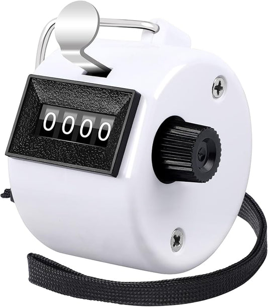 FEBSNOW Handheld Tally Counter Clicker 4 Digital Number Click Counter for School Event Golf Sports Office Stadium