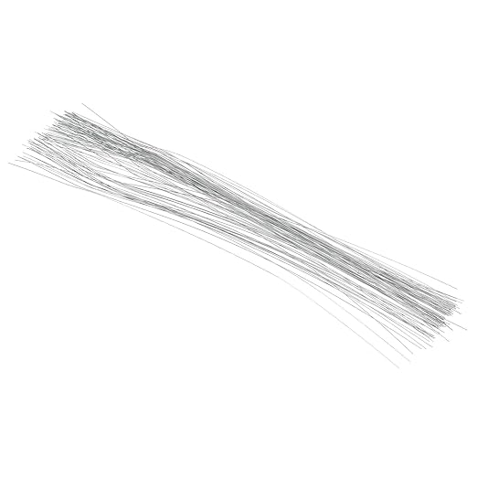 PATIKIL 26 Gauge 16" Floral Stem Wire, 100 Pcs Paper Wrapped Iron Artificial Flower Stem Accessories for DIY Bouquet Stem and Craft Decoration, Silver