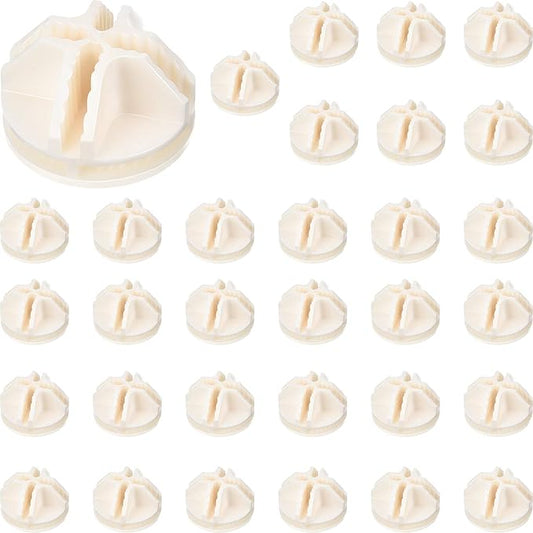 32 Pieces Cube Connectors Plastic Storage Wire Cube Organizer ABS Connectors for Modular Closet Storage Organizer and Wire Shelf (White)