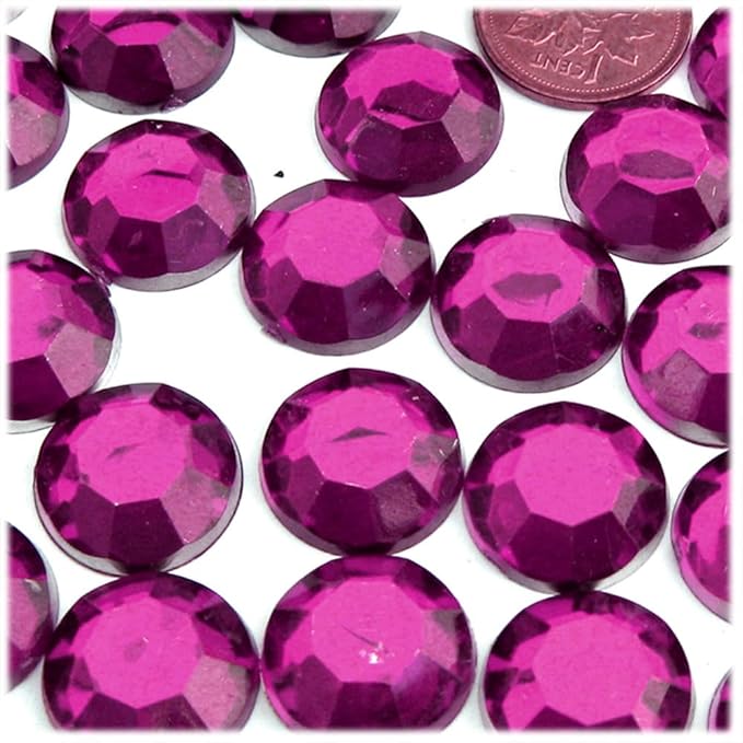The Crafts Outlet 72pc Rhinestones Round 20mm - Flatback Ruby Red RED