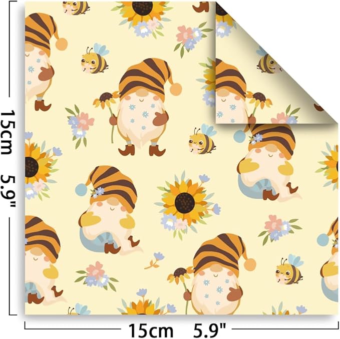 Origami Paper Kit Dobule Sided 100 Sheets 100 Colors 6 Inch Japanese Chiyo Square Easy Fold Arts Crafts DIY Handwork Origami Papers Beginner Animal Fur Bee