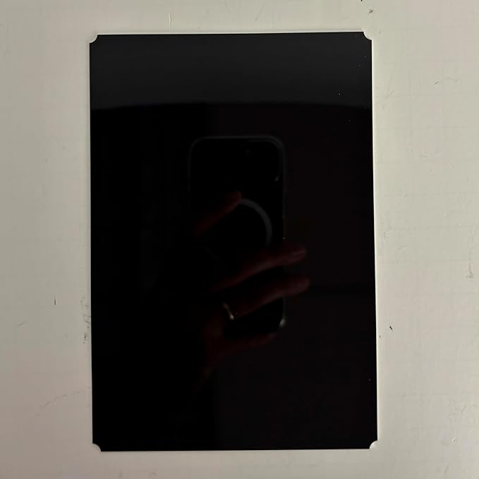 Blank Metal Plates for Laser Engraving - 4 Pack | Aluminum Sheets 0.020" Thick | CO2, Diode, Fiber Laser Compatible | Multiple Sizes & Colors (Black (engraves gold), 1x8.25 inch)