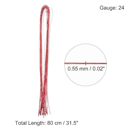 PATIKIL 32 Inch 24 Gauge Floral Stem Wire, 3 Pack/120 Pieces Bouquet Stem Paper Wrapped for DIY Crafts Flower Arrangements, Gold Tone