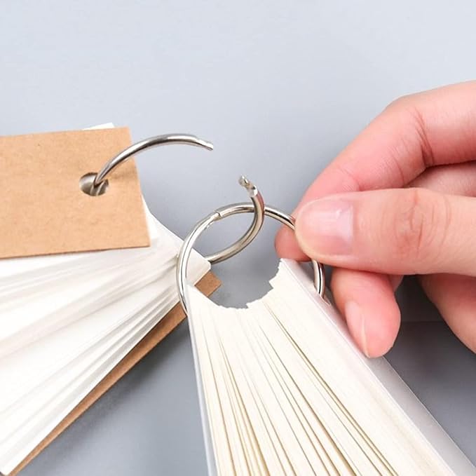 OWLKELA Binder Rings 1 Inch (50 Pack), Loose Leaf Binder Ring, Metal Book Rings, Rings for Flash Cards, Flash Card Rings, Index Card Rings, Clip Rings, Nickel Plated Steel Binder Rings, Key Rings