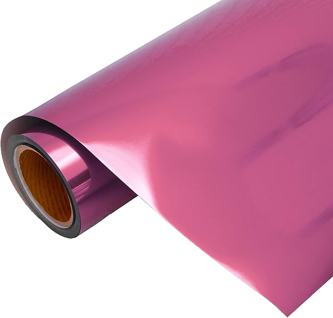 Threadart Metallic Pink Heat Transfer Vinyl Film | Custom Cut Roll 20" Wide by The Yard | Compatible with Venture Explore and Maker, Silhouette Cameo, & Large Format Cutters