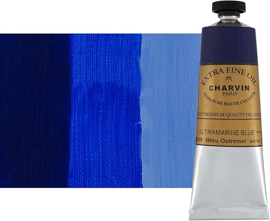 Charvin Extra Fine Oil Paint, Ultramarine Blue 60 ml - Triple-Milled, Rich Texture, Poppy Oil-Based, Light-Fast, Handmade, Archival Quality