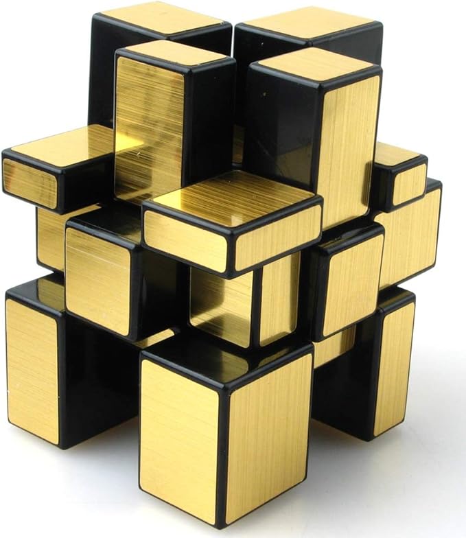 TANCH Mirror Speed Magic Cube 3x3 Puzzle Toy for Children & Adults Gold…