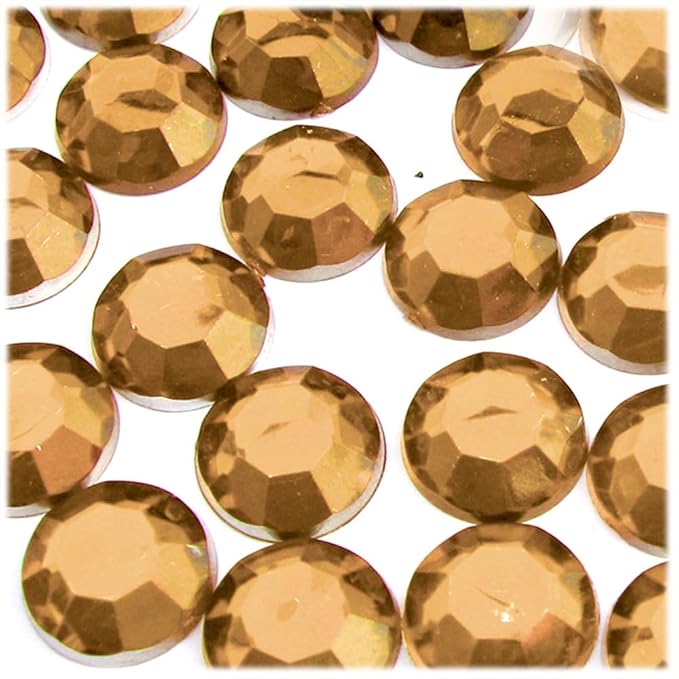 The Crafts Outlet 72pc Rhinestones Round 20mm - Flatback Light Rose Pink PNK