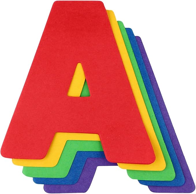 ArtSkills Poster Letters 4” Paper Letters for Poster Board Projects, Classroom Bulletin Boards, Sign Making Supplies,Classic Primary, 190 Pieces (Pack of 6)