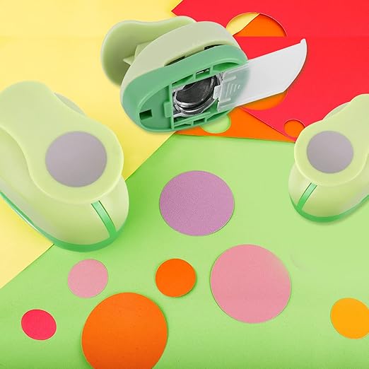UCEC Circle Cutter, 3 Pcs Circle Punch, 2 + 1 + 5/8 Inch Craft Hole Punch, Paper Cutter for Crafting Hole Punch for Paper Crafting Card, Making Scrapbook Craft, DIY Office Supplies