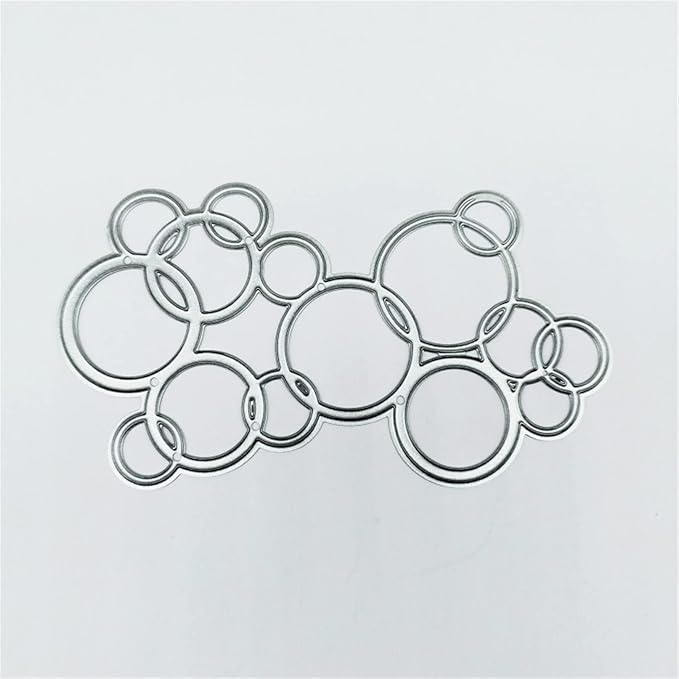 Mvchifay Cutting Dies for Card Making Metal Die-Cuts Scrapbooking Tool Hollow Frame DIY Craft Punch Template Embossing for Paper Album Decor (Bubble string-10.3x6cm)