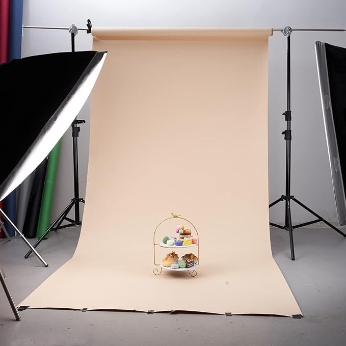 Yizhily Seamless Photogrphy Background Paper, Paper Backdrop Roll for Photoshoot, 53" x16', Pursuit Grey