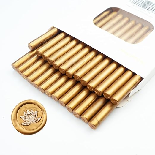 Wax Seal Stick, Ioggtser 26 PCS Mini Glue Gun Wax Seal Stick for Wax Seal Stamp, Sealing Wax Sticks for Wedding Invitations, Cards, Envelopes (Brown)