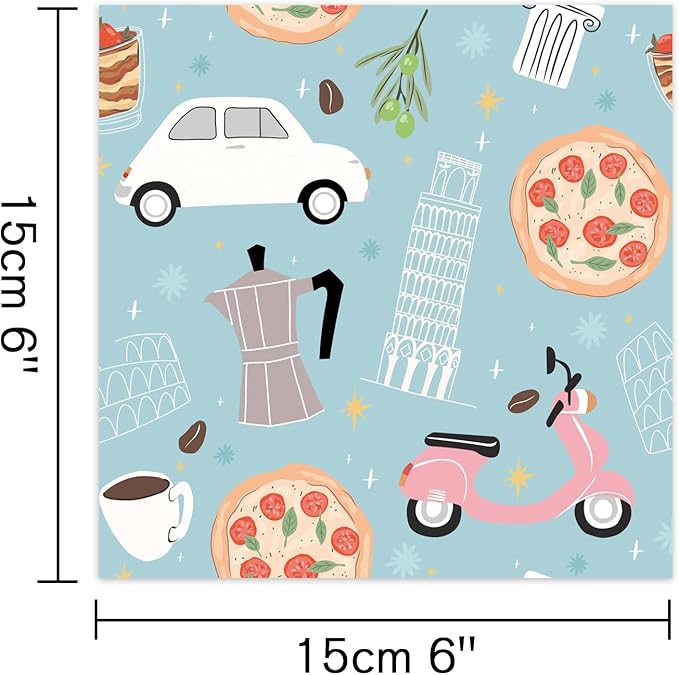 48 Sheets 24 Designs Scrapbook Paper Pad, 6"×6" Single-Sided Decopodge Craft Cardstock Paper,Scrapbooking DIY Decorative Background Cardmaking Supplies.Cactus&Cartoon
