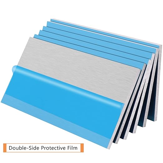 Welding Coupons- 6Pack 6061 T651 Aluminum Sheet Metal 2" X 4" X 0.125Inch Flat Plain Small Aluminum Plate Weld Practice kit for MIG, TIG, Stick, Arc, Gas, Brazing, Welding Practice kit for Beginners