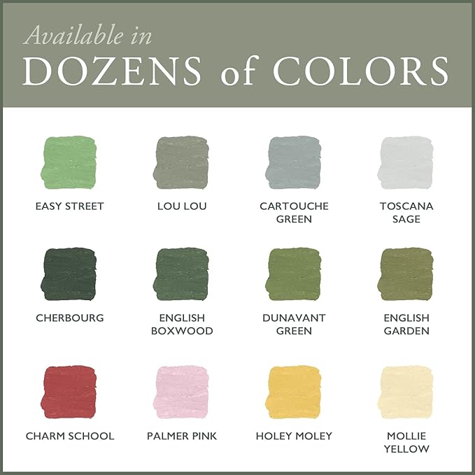 AMY HOWARD AT HOME Chalk-Based One Step Paint for Furniture, Cabinetry, Decor, Finish, and More | No Stripping, Sanding, or Priming | Medium Base | 16 Ounce | Cartouche Green