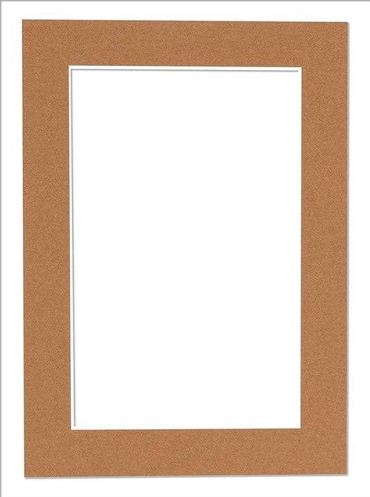 11x14 Mat for 8.5x11 Photo - Precut Aged Oak Brown Picture Matboard for Frames 11 x 14 Inches - Bevel Cut Matte to Display Art 8.5 x 11 Inches - Acid Free ONE MAT with Backing Board & Clear Bag
