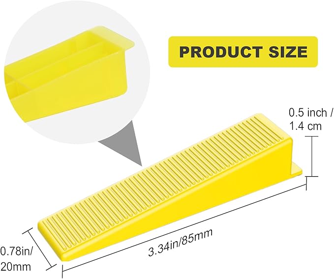 DGSL Tile Leveling System Tile Wedges, 400PCS Reusable Tile Leveling Wedges for 1/8", 1/16", 1/32" Tile Spacers, Tile Leveling Clips and Tile Leveler Installation