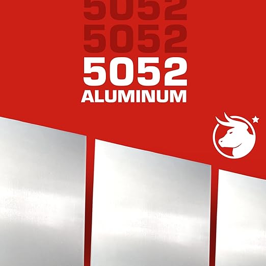 Metoro .250 x 18 x 12 Aluminum Sheet Plate - Grade 5052 | Durable & Versatile Metal for DIY, Industrial Use, Signage, Prototyping | Corrosion-Resistant, Weldable, and Strong (1, 1/4" x18" x 12")