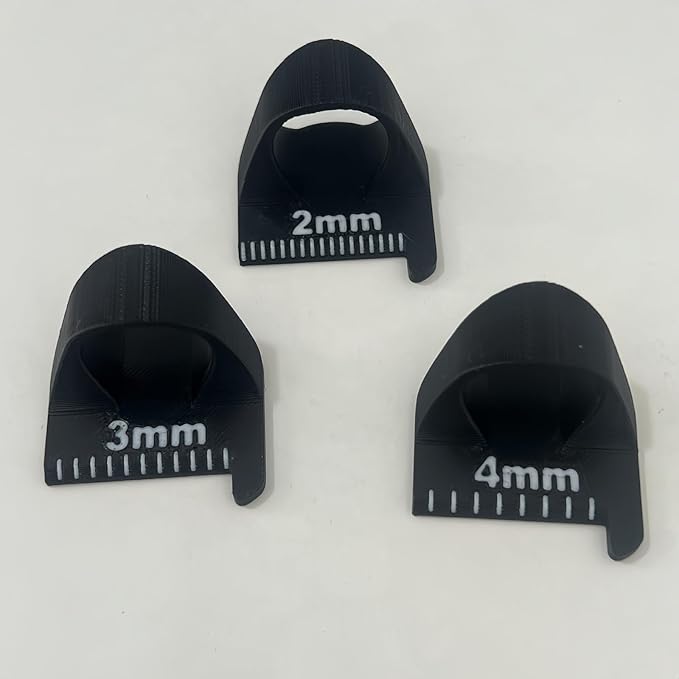 Sewing Finger Ruler for Even Stitches, Magnetic Seam Guide Sewing Kit Supplies Non-Slip Template Mini Measuring Gauge 4mm 3mm 2mm, Quilting Templates Precision Sewing DIY Handmade Sewing Tool (Black)
