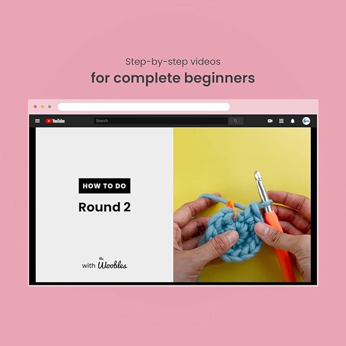 The Woobles Crochet Kit for Beginners - Easy Arts and Crafts Knitting & Crochet Animals Kit As Seen On Shark Tank - Fred The Dinosaur