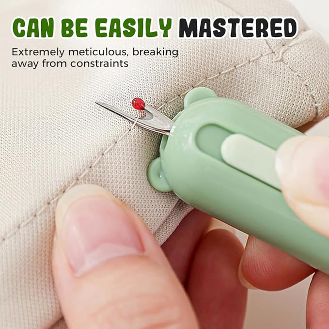 2 in 1 Needle Threader and Seam Ripper, 2025 New Automatic Threader for Hand Sewing, Storable Sewing Needles, Essential for Sewing Lover (Green)