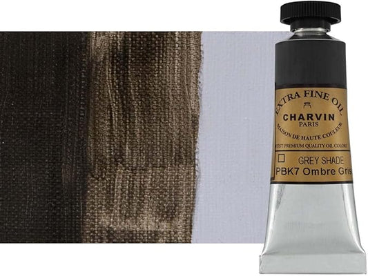 Charvin Extra Fine Oil Paint, Grey Shadow 20 ml - Triple-Milled, Rich Texture, Poppy Oil-Based, Light-Fast, Handmade, Archival Quality