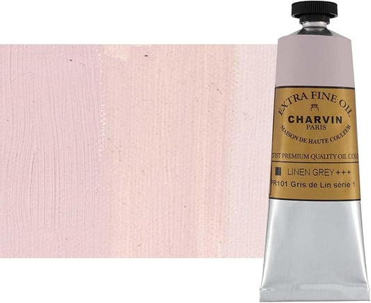 Charvin Extra Fine Oil Paint, Linen Grey 60 mL - Triple-Milled, Rich Texture, Poppy Oil-Based, Light-Fast, Handmade, Archival Quality