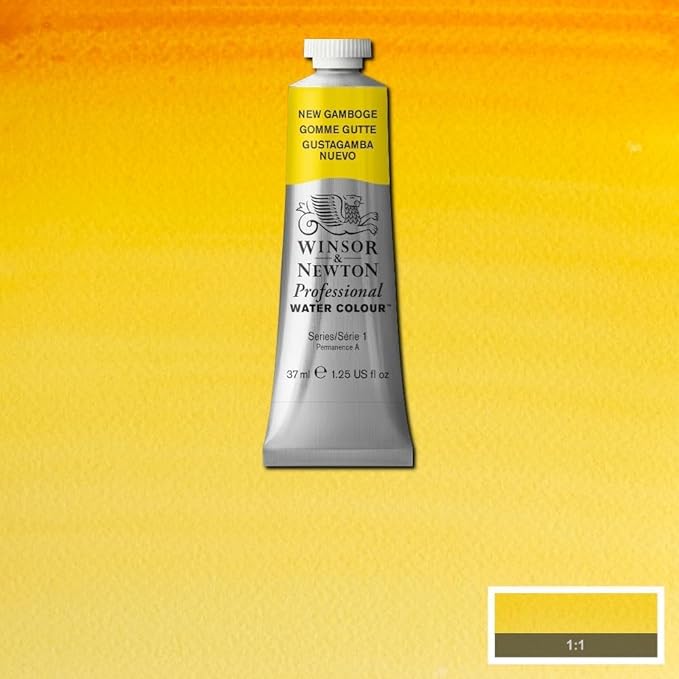 Winsor & Newton Professional Water Colour Paint, 1.25-oz Tube, New Gamboge